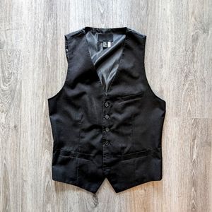 Men's black suit vest